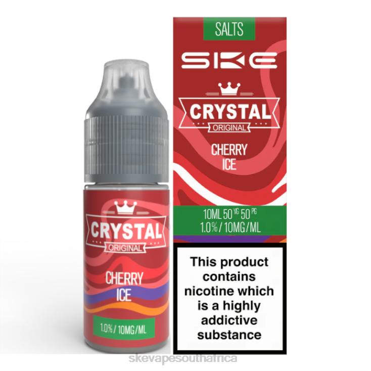 SKE Crystal Nic Salt - 10ml Cherry Ice 2N2LV114 - SKE Vape Pods