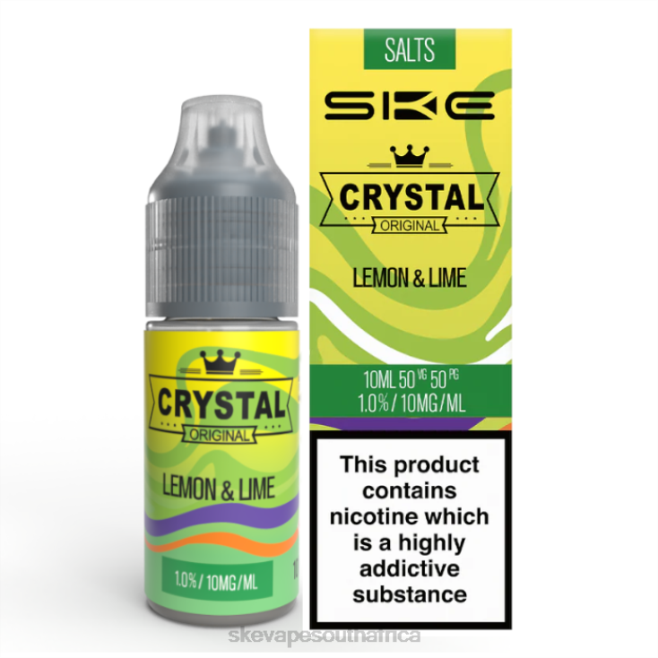 SKE Crystal Nic Salt - 10ml Lemon & Lime 2N2LV116 - SKE Vape Flavours