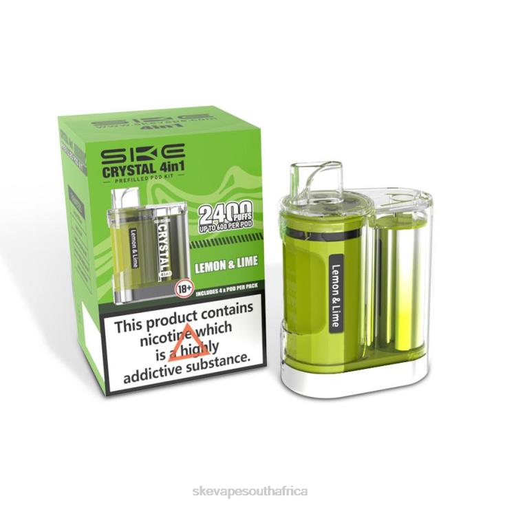 SKE Crystal 2400 4 in 1 Pod Kit Lemon & Lime 2N2LV8 - SKE Vape Review