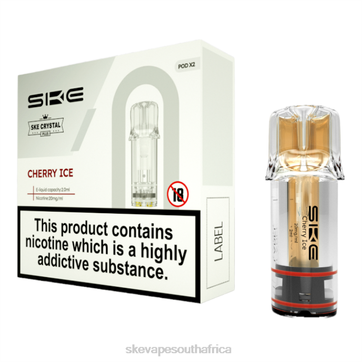 SKE Crystal Vapes Plus Pods Cherry Ice 2N2LV106 - SKE Vape Flavours